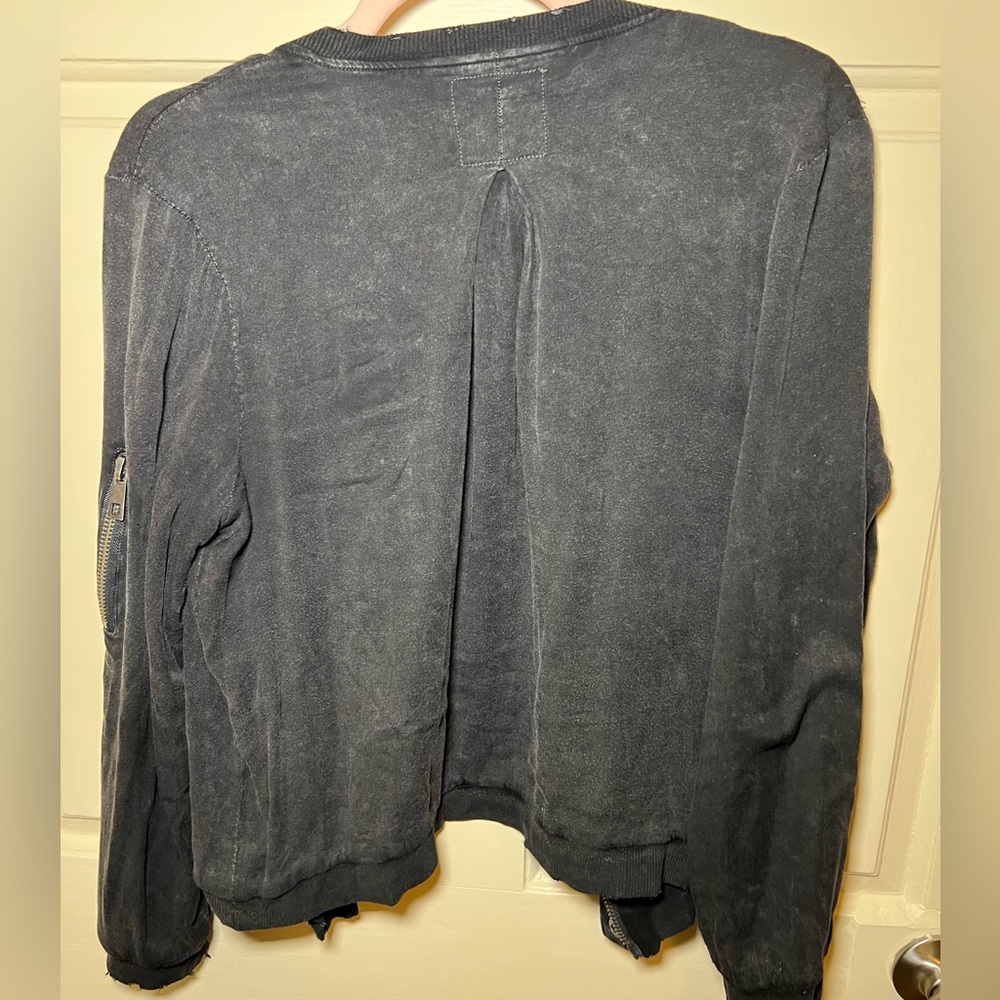 Chaser Distressed Black Button Up Jacket - image 7